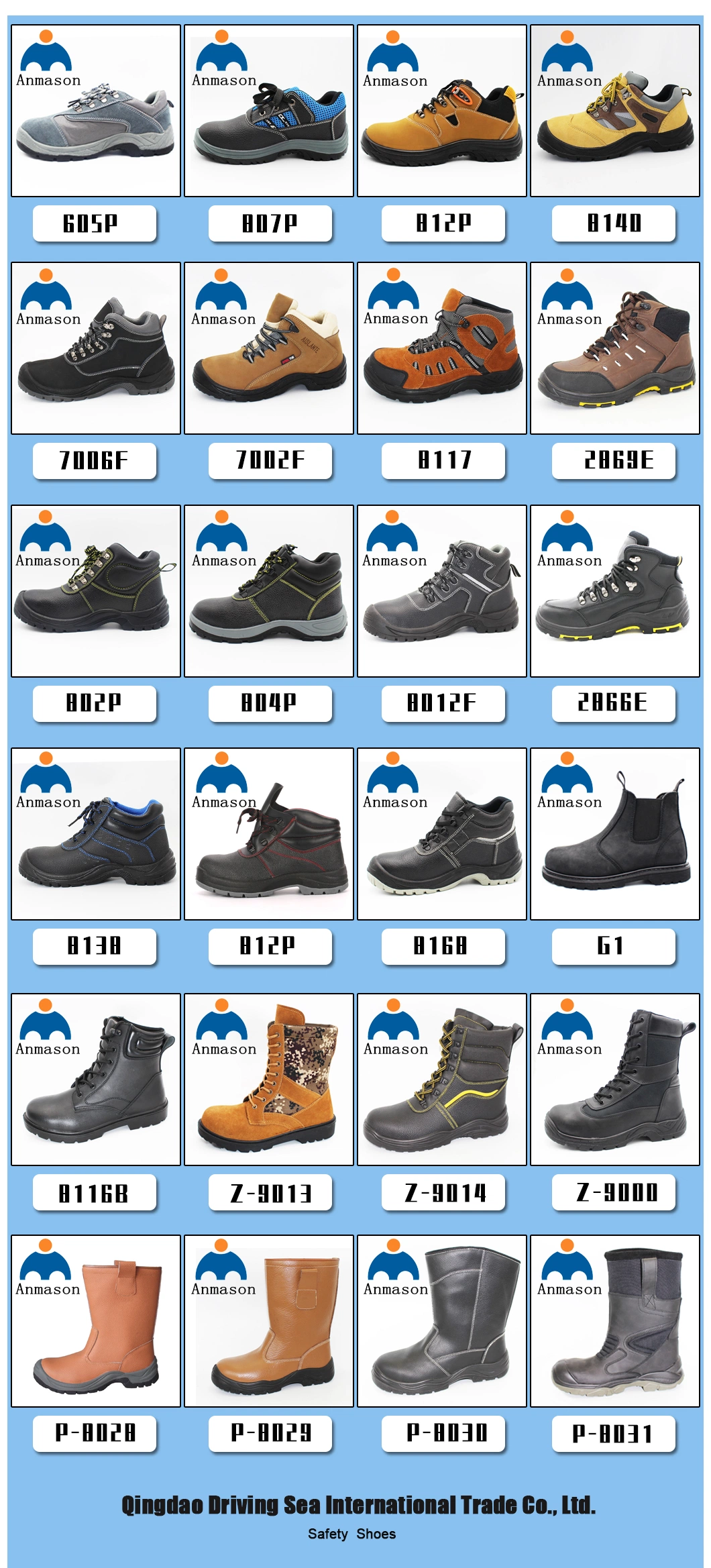 Basic Styles Safety Shoes Genuine Leather Upper